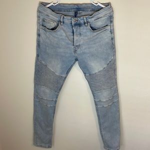 H&M DIVIDED Men’s Skinny Light Denim Jeans (size: 32)